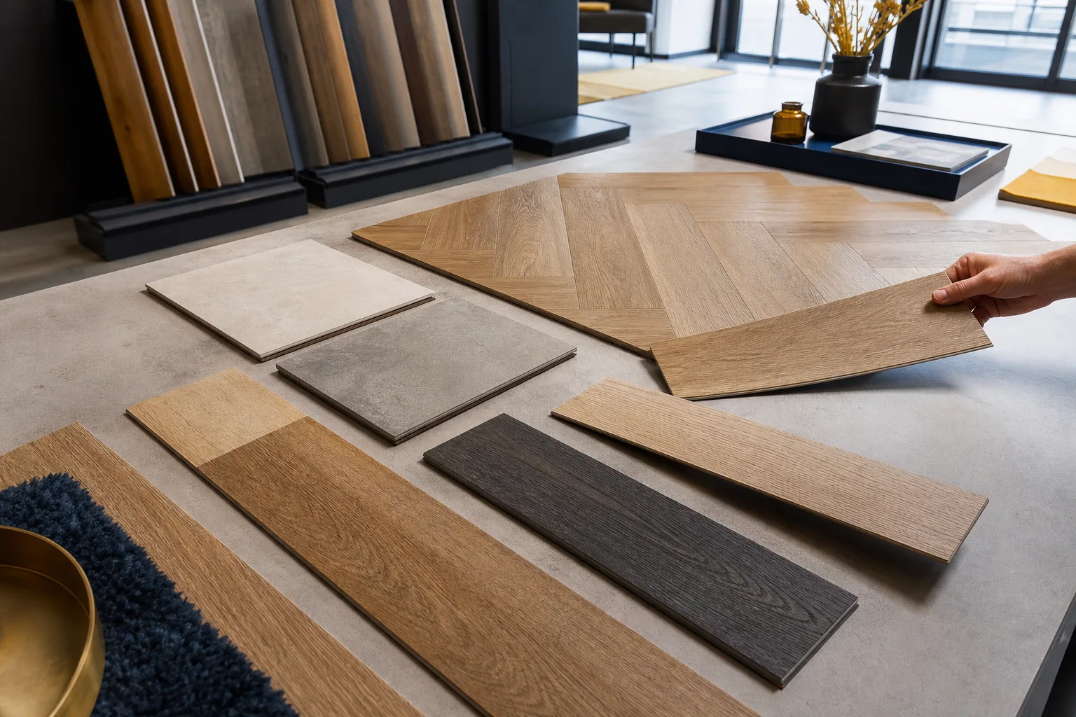 PVC stalen in houtlook, visgraat en steenlook