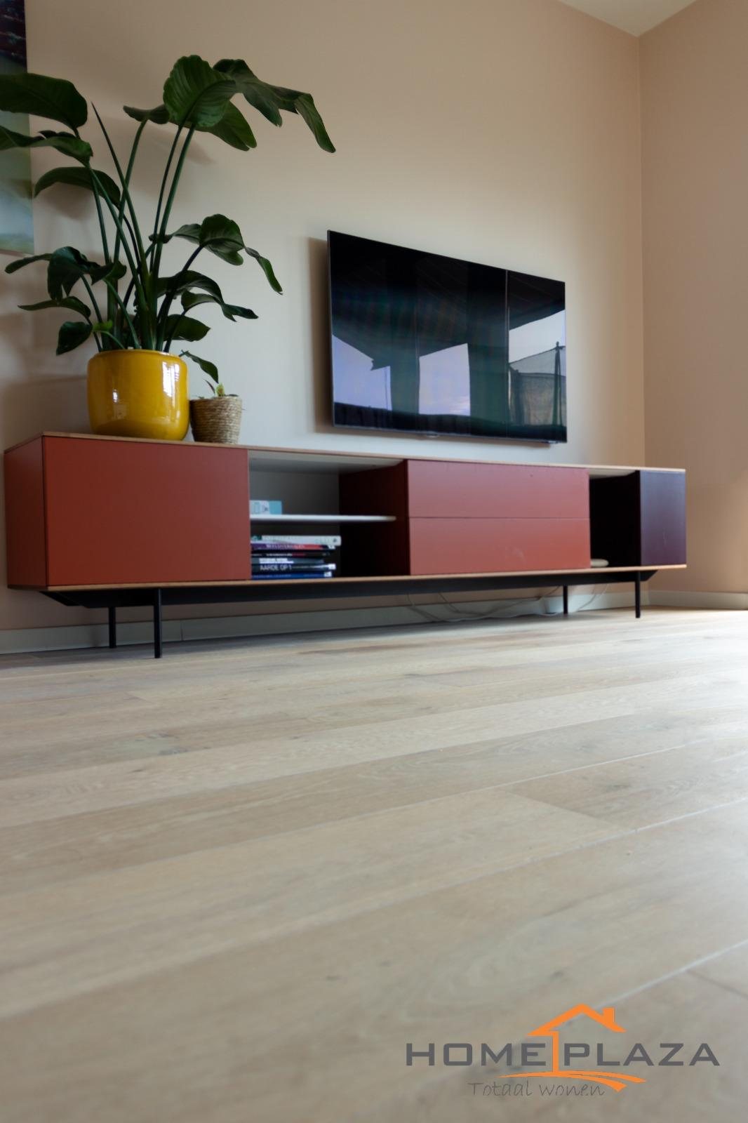 Houten vloer met vloerverwarming